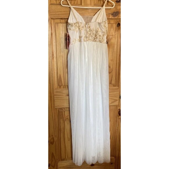 Emerald Sundae Dress Sz 7 Ivory Metallic Embroidered Wedding Party Ball Gown New - Picture 4 of 15